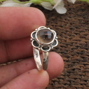 925 Sterling <b>Silver</b> Bezel Setting Citrine Brilliant Cut Handmade Classic <b>Boho</b> Dainty Solitaire <b>Ring</b> Certified Jaipur Unisex - Product Image 1