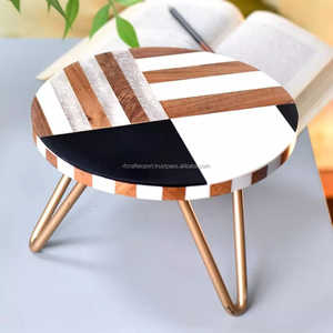 Support à gâteau rond en résine en bois Dessert décoratif et outils d'affichage sucrés - Product Image 1