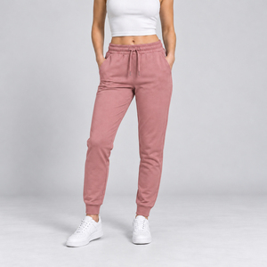 Trendy <b>Womens</b> Pink Jogger Pants High Waist Drawstring Sweatpants Relaxed Fit Casual Lounge Wear Elastic Cuff Fashion <b>Trousers</b> - Product Image 1