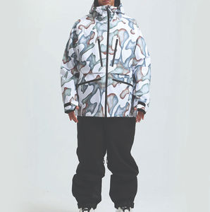 Veste de ski pour homme grande taille, imperméable, en Cordura, softshell, chaude pour l'hiver, pantalon pour les sports de plein air, veste de ski, camping, fermeture éclair - Product Image 1