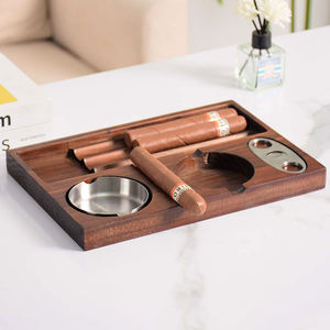 Cenicero de madera Premium Tradebyd, Cenicero de madera tallada, soporte duradero de estilo ecológico hecho a mano para fumadores y decoración - Product Image 1