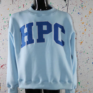 Sudadera HPC SKY BLUE con cuello alto, 100% azul marino, con apliques bordados, cuello ancho, hilos finos. - Product Image 1