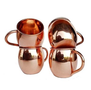Magnifiques tasses à boire en cuivre au design intemporel pour la maison, la cuisine, les salles à manger et les besoins quotidiens de service d'eau. - Product Image 1