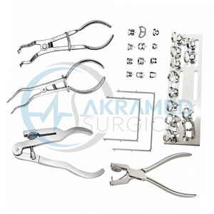 CE Certified Rubber Dam Instrument <b>Set</b> Ainsworth <b>Punch</b> Brewer Forceps Ivory Clamps Endodontic Dental Instruments Kit - Product Image 3