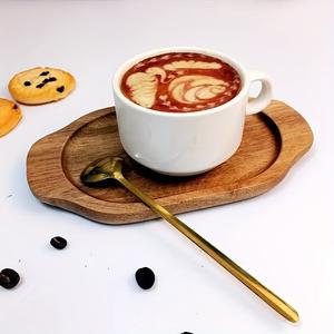 Ensemble de plateaux élégants en bois pour le rangement et le service, bords courbes lisses, design empilable, idéal pour les collations, le café, les desserts, la décoration de la maison - Product Image 2