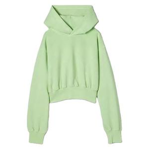 Ensemble de survêtement en coton personnalisé pour femme, avec sweat à capuche court zippé et pantalon de jogging, ensemble deux pièces d'été - Product Image 6