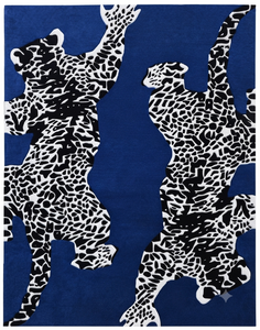 Tapis d'appoint moderne en laine tuftée à la main, de luxe, biologique, abstrait, contemporain, fait main, de designer, audacieux et artistique pour la décoration intérieure - Product Image 1
