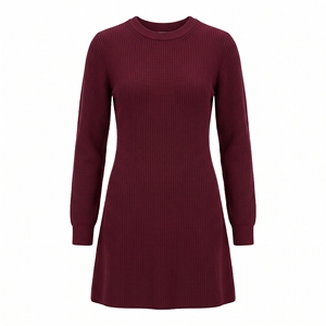 Women's Winter Knit Mini <b>Dress</b> Warm Casual Leisure OEM ODM Wholesale Factory <b>Custom</b> Logo Low MOQ - Product Image 1