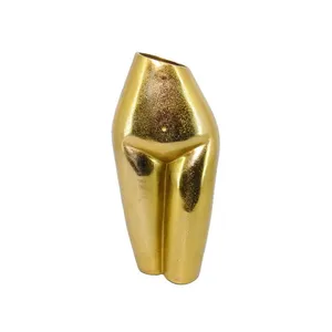 Jarrón de Metal Hecho a Mano para Flores Frescas, Flores Artificiales y Aplicaciones Decorativas, Hierro Hecho a Mano de Estilo Costero Moderno y Lujoso - Product Image 2