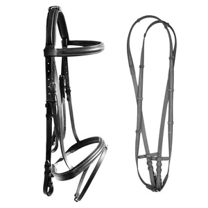 SPALL JP SPORTS Brida para Caballo de Alta Calidad, Cuero Genuino Inglés con Juego de Riendas Antideslizantes, Segura y Cómoda SJS-HBR-0009 - Product Image 2