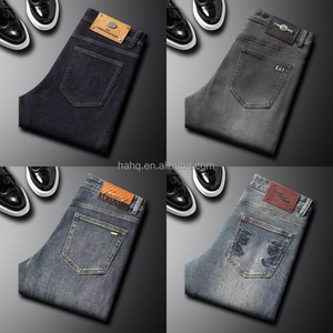 Hot Selling 2025 Spring/Summer New Lightweight Solid Breathable <b>Denim</b> Mid-rise Straight-leg Light Wash Casual Men's Jeans - Product Image 4