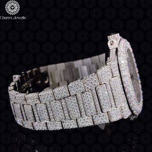 Montre de luxe Charm_Jewells en acier inoxydable, boîtier 40 mm, mouvement mécanique analogique, bracelet tendance pour homme, cadran en verre, boîtier carré, à poussoir - Product Image 4