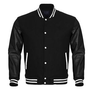 Chaqueta Universitaria de Béisbol con Botones para Hombre, 100% Lana, con Cuello Mao, Talla Personalizada, Venta al por Mayor para la Temporada de Invierno - Product Image 1