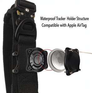 Collier pour chien robuste avec support AirTag étanche, en nylon, avec poignée de contrôle pour chiens de taille moyenne à grande, pour l'entraînement - Product Image 4