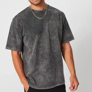 Camiseta de 250 g/m² con lavado ácido en los hombros, logotipo bordado, lavado con spray, camiseta personalizada con lavado ácido, 100% algodón, camiseta vintage - Product Image 6