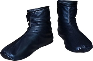 <b>Men</b> Women Unisex Real Black Sheep Skin Leather Seamless Winter <b>Socks</b> with Fleece Lined Sizes 4 to 13 - Product Image 5