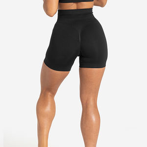 Diseña tus propios pantalones cortos deportivos de verano para mujer, casuales, personalizados, lisos, transpirables, de secado rápido y cintura media, para correr y hacer ejercicio. - Product Image 2