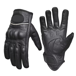 Guantes de Motociclismo de Cuero Genuino Unisex, Diseño Nuevo, Protección Completa para los Dedos, Cierre de Velcro a Prueba de Viento, para Uso en Invierno - Product Image 1