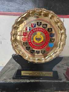 Decorative Personalized Round Metal Salver <b>Trophy</b> Plate with Custom <b>Engraving</b> for Employee Recognition Corporate Events School - Product Image 2