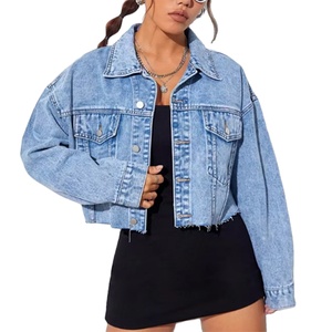 Chaquetas vaqueras holgadas de corte ajustado para mujer con mangas largas, chaqueta vaquera de mezclilla para mujer, chaqueta vaquera moderna para mujer - Product Image 6