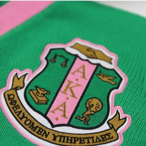 1908 Green Pink <b>Cardigan</b> Women Knit Button <b>Sweater</b> Chenille Embroidery Greek Sorority Apparel Long Sleeve Stylish fit - Product Image 5