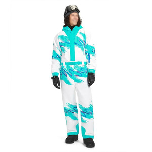 Custom Unisex One Piece <b>Ski</b> <b>Suit</b> Waterproof Windproof <b>Retro</b> Print Snowboard Jumpsuit with Hood - Product Image 1