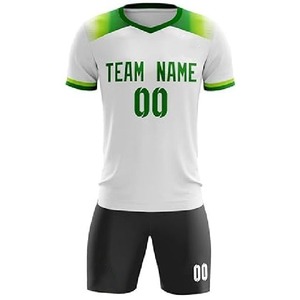 Uniforme de Fútbol de Invierno Personalizado con Estampado por Transferencia de Calor en Blanco, Rojo y Negro, Jersey Deportivo Profesional Transpirable de Manga Corta 100% Poliéster - Product Image 2