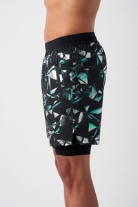 OEM Men's Elastic <b>Mid</b> Rise Running Shorts Breathable Performance Sports Fitness Training Workout Athletic Wear Private Label - Product Image 3