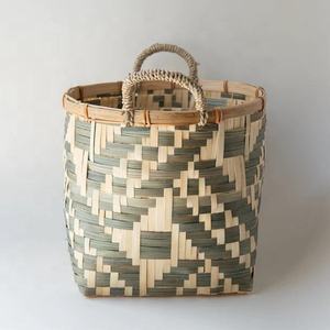 Cesta de Bambú para Almacenamiento en el Hogar y Jardín, Contenedores Tejidos para Organización de Cocina, Cesto para Ropa Sucia, Caja Decorativa para Artículos del Hogar - Product Image 3
