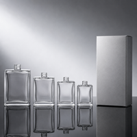 Flacon de parfum en verre en gros 20ml 30ml 50ml 100ml, vaporisateur haute pression à baïonnette, flacon de parfum vide carré, logo personnalisé