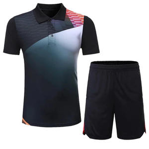 Vente en gros de t-shirts de badminton à séchage rapide pour femmes et hommes, maillots de tennis de table, vêtements de sport personnalisés sublimés, maillot de tennis - Product Image 3