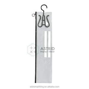 Astrid 14X60ซม. พลาสติกใส PVC ใสมีซิปกระเป๋าใส่วิกผมตะขอแขวนต่อผม - Product Image 4