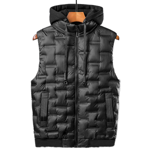 OEM Custom Men Plus Size Winter Quilted <b>Jacket</b> Waterproof Windbreaker Zipper Hoodie Embroidered Casual Snow Wear puffer hiking - Product Image 1
