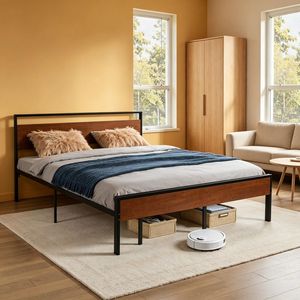 Struttura Letto in Metallo Regolabile Personalizzabile, Design Moderno e Semplice per Appartamenti, Soggiorni o Magazzini - Product Image 4