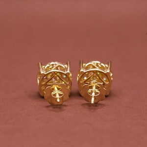 Elegant Floral Inspired <b>Earrings</b> With Brilliant <b>Moissanite</b> Details 925 Sterling Silver Stud Jewelry Gift for Women - Product Image 2
