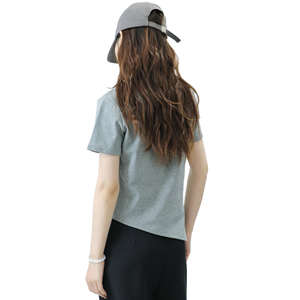 Camisetas Casuales para Mujer, Corte Ajustado, Manga Corta, Top de Verano, Camiseta Básica Lisa para Dama - Product Image 4