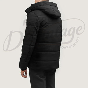 Veste d'hiver matelassée personnalisée pour homme, épaisse, chaude, coupe-vent, à capuche, parka décontractée, veste matelassée pour homme - Product Image 5