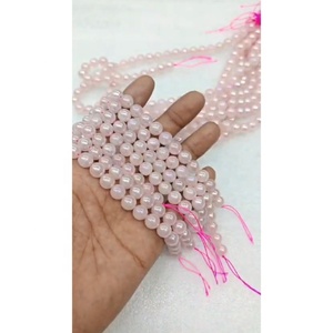 Venta al por Mayor de Gemas Naturales de Cuarzo Rosa Aura de 8 mm, Figuras para Joyería, Artesanía Hecha a Mano, Decoración del Hogar, Navidad - Product Image 5
