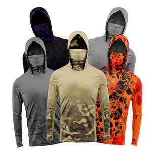 Camisetas con Capucha para Pescadores Activos - Protección UPF 50+, Impermeables, Transpirables, Antibacterianas, de Secado Rápido, Ropa Unisex para Adultos - Product Image 3