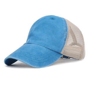 OEM Manufacturer Washed <b>Cap</b> Solid Color Mesh Back Adjustable Unisex Baseball <b>Hat</b> Casual Spring Summer 6-Panel Design Custom <b>Caps</b> - Product Image 4