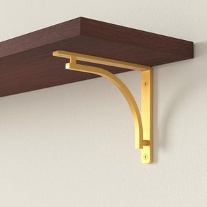 Premium Iron Shelf Bracket Heavy Duty <b>Wall</b> Mounted Support for Wooden <b>Floating</b> <b>Shelves</b> Home Storage and Decoration - Product Image 6