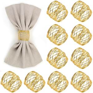 Anillo para servilletas de metal duradero diseñado para uso diario en la mesa, sin comprometer la apariencia decorativa. - Product Image 1
