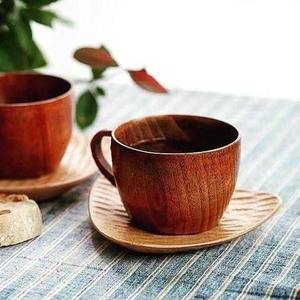 Tasse en bois faite à la main, bois d'acacia naturel, tasse à café ou à thé, écologique, réutilisable, taille personnalisée, fabrication en usine - Product Image 2
