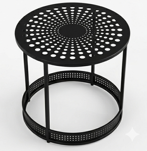 Hot Arrival <b>Round</b> Metal End <b>Table</b> Modern Nightstand Weather Resistant <b>Side</b> <b>Table</b> for Small Spaces Living Room Bedroom - Product Image 5