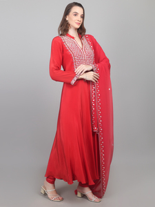 Estilo de moda tradicional, atuendo moderno para mujer, vestido largo Chudidar con Dupatta, estilo lujoso y glamuroso. - Product Image 3