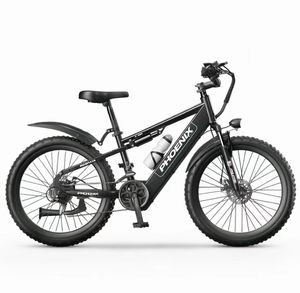 Bicicleta eléctrica de montaña de 26 pulgadas, neumáticos de 26 pulgadas, cuadro de aluminio ligero, batería de litio de 48V 8AH, doble absorción de impactos - Product Image 2