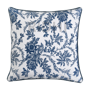 Housse de coussin en coton bleu océan Ridhi pour coussins décoratifs de canapé, pour salon, style chic bohème, mignon, utilisation intérieure/extérieure - Product Image 1