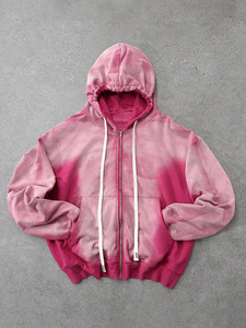 Unique <b>Pink</b> Vintage Wash Pullover Hoodies Custom Logo Clothing Unisex Boxy Fit Oversized Good Quality 100% Fleece Custom Logo - Product Image 3