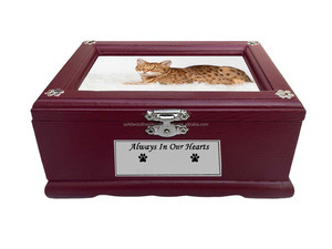 Caja de urna de madera funeraria para cenizas de mascotas Urnas de cremación de madera para cenizas de gatos y perros Urnas de palisandro a bajo precio - Product Image 5