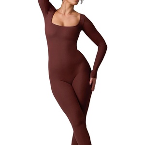 จั๊มสูทโยคะของผู้หญิงแบบลำลองแห้งเร็วระบายอากาศได้ดี100% เอวสูงผ้าโพลีเอสเตอร์สำหรับออกกำลังกาย - Product Image 1